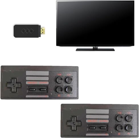 Extreme Mini Game Box with 2 Wireless Controllers, PwuePwle Plug and Play Video Game System for TV, Nostalgia Gift for Family Game Night, Ideal Gift for Teens and Adults in Saudi Arabia