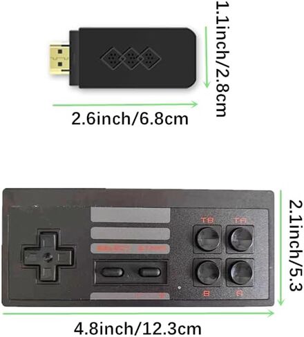 Extreme Mini Game Box with 2 Wireless Controllers, PwuePwle Plug and Play Video Game System for TV, Nostalgia Gift for Family Game Night, Ideal Gift for Teens and Adults in Saudi Arabia
