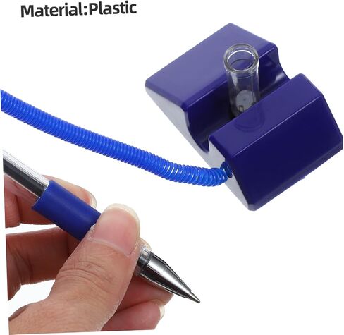 3-Piece Anti-Theft Gel Ink Counter Pen Set with Stand for Reception Desk Office and Hotel Lobby Security Pen with Holder for Signing in Saudi Arabia