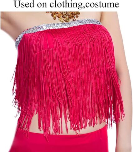 10 ياردة من 6 "سلسلة من سلسلة شرابة الخياطة شرابة تايلانغ ل DIY Craft Latin Dress مصباح الظل ديكور تيل (الذهب) in Saudi Arabia