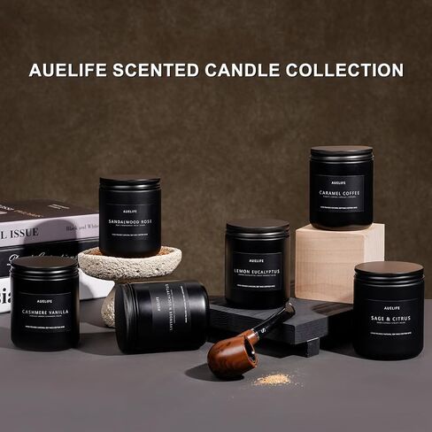 شمعة معطرة برائحة العود من أويلايف روز نوير للنساء، شموع للمنزل معطرة من الصويا الطبيعي هدية للنساء، 7 أونصة in Saudi Arabia