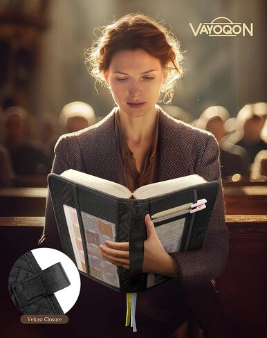 Bible Cover Case for Women, Large Bible Bag and Carrying Case with Zipper & Shoulder Strap, Bible Study Supplies Organizer in Kuwait