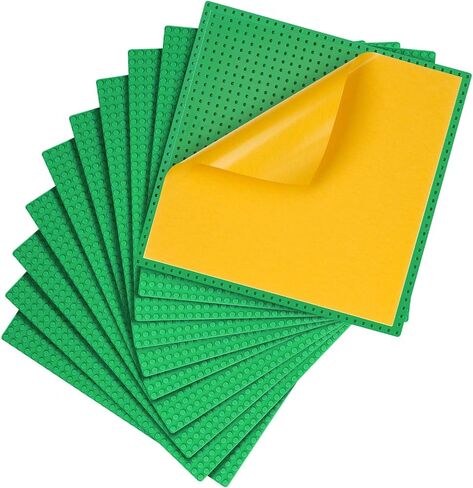 الألواح الأساسية القشرية والمادية MIMAX 8pcs (10 "x10") ، ألعاب لبنات المباني اللوحات الأساسية ، لوحة لاصق ذاتية لجميع العلامات التجارية الرئيسية ، بناء على جدار الطاولة (أسود) in Saudi Arabia