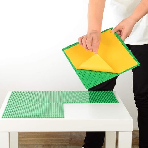 الألواح الأساسية القشرية والمادية MIMAX 8pcs (10 "x10") ، ألعاب لبنات المباني اللوحات الأساسية ، لوحة لاصق ذاتية لجميع العلامات التجارية الرئيسية ، بناء على جدار الطاولة (أسود) in Saudi Arabia