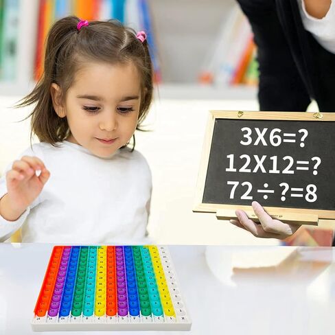 12x12 لوحة البوب ​​الضاعفة - لعبة تعلم الرياضيات التفاعلية للأطفال ، أداة STEM الحسية القابلة للورق ، مخطط تكاثر الفصول الدراسية ومدرسة Homeschool ، لعبة تخفيف الإجهاد ، CPC معتمد in Kuwait