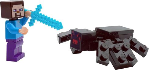 LEGO Minecraft: Steve Minifigure with Pickaxe and Spider in Saudi Arabia