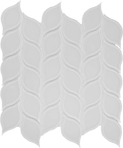5 Sheets Ivy Glass Mosaic,Stick Tile for Kitchen Backsplash,Leaf Shape Mosaic for Home Décor in Saudi Arabia