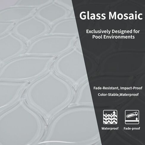 5 Sheets Ivy Glass Mosaic,Stick Tile for Kitchen Backsplash,Leaf Shape Mosaic for Home Décor in Saudi Arabia