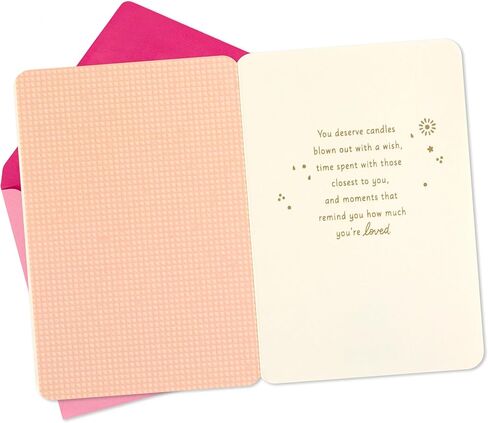 Hallmark Blank Birthday Card (You Deserve the Best, Party Icons) for Sister, Coworker, Friend in Saudi Arabia