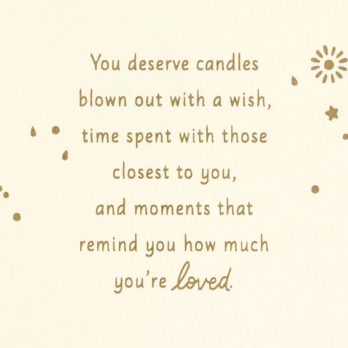 Hallmark Blank Birthday Card (You Deserve the Best, Party Icons) for Sister, Coworker, Friend in Saudi Arabia