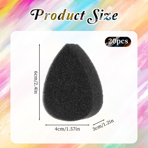 20 PCS Petal Face Paint Sponge ، High Censle Face Painting Supplies Droples Makeup Paint Sponges High Censle Faces Paints Kit for Comples Art Art and Body Paints Halloween Christmas in Saudi Arabia