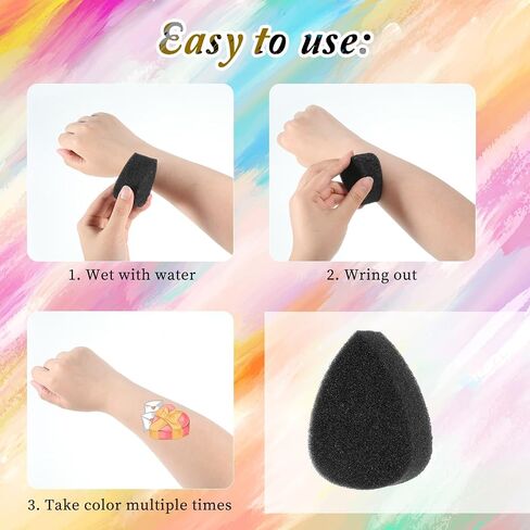 20 PCS Petal Face Paint Sponge ، High Censle Face Painting Supplies Droples Makeup Paint Sponges High Censle Faces Paints Kit for Comples Art Art and Body Paints Halloween Christmas in Saudi Arabia