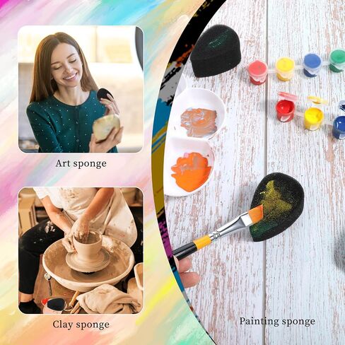 20 PCS Petal Face Paint Sponge ، High Censle Face Painting Supplies Droples Makeup Paint Sponges High Censle Faces Paints Kit for Comples Art Art and Body Paints Halloween Christmas in Saudi Arabia