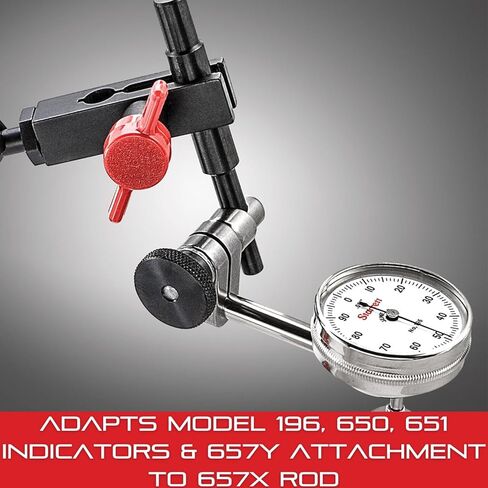 Starrett Magnetic Indicator Holder with 15" Flexible Arm, 3/8" Stem Diameter, 100 lbs Holding Power, Precision Measurement Tool - 57-052-380 in Saudi Arabia