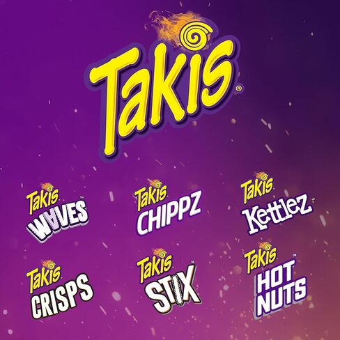 Takis Fuego Mini 25 PC / 1.23 أوقية حجم لدغة متعددة ، حار الفلفل الحار والليمون من رقائق التورتيلا المطول حار حار in Saudi Arabia