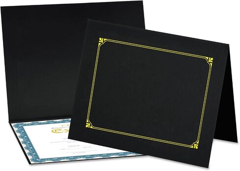 Universal UNV76895 8 in. x 10 in. A4 Certificate/Document Cover - Black (6/Pack) in Saudi Arabia