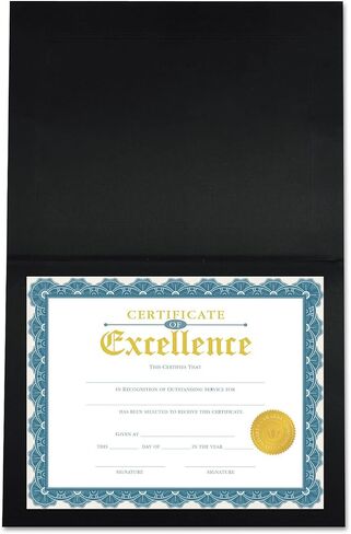 Universal UNV76895 8 in. x 10 in. A4 Certificate/Document Cover - Black (6/Pack) in Saudi Arabia