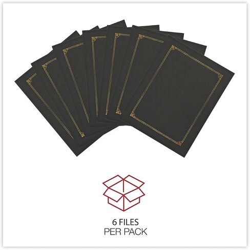 Universal UNV76895 8 in. x 10 in. A4 Certificate/Document Cover - Black (6/Pack) in Saudi Arabia