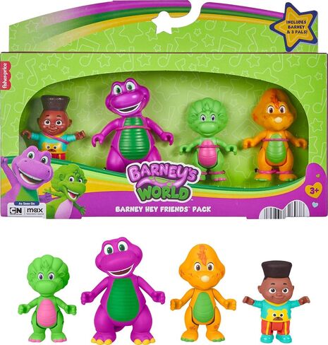 ألعاب Fisher-Price Barney’s World Toddler ، تحزم Hey Friends مع أربعة أرقام لتعويض المغامرات ، الأطفال الذين تتراوح أعمارهم بين 2 سنوات in Saudi Arabia