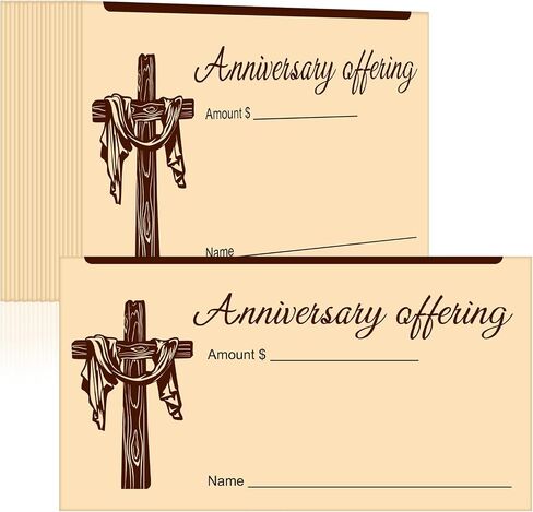 120 Pcs Anniversary Offering Envelopes for Church Tithe and Offering Envelopes Donations Checks Cash Money Thank You Church Gift for Religious Baptism Occasions in Saudi Arabia