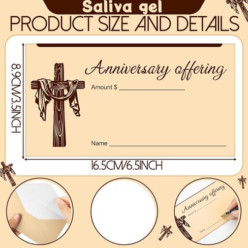 120 Pcs Anniversary Offering Envelopes for Church Tithe and Offering Envelopes Donations Checks Cash Money Thank You Church Gift for Religious Baptism Occasions in Saudi Arabia