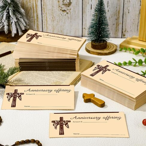 120 Pcs Anniversary Offering Envelopes for Church Tithe and Offering Envelopes Donations Checks Cash Money Thank You Church Gift for Religious Baptism Occasions in Saudi Arabia