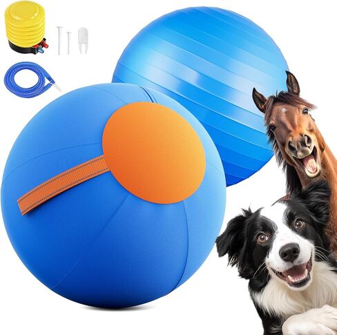 Happypaw 18 '' Herding Ball for Dogs - معدات رشيقة لعبة الكلاب المتينة للرعاة الأستراليين ، والماشية ، والكوليس الحدودية ، وسلالات صغيرة/medieum in Kuwait