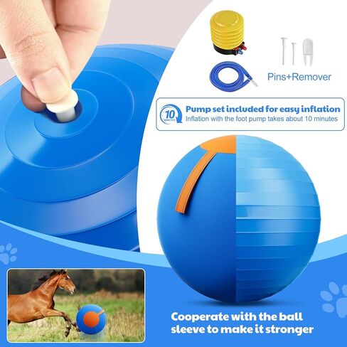 Happypaw 18 '' Herding Ball for Dogs - معدات رشيقة لعبة الكلاب المتينة للرعاة الأستراليين ، والماشية ، والكوليس الحدودية ، وسلالات صغيرة/medieum in Kuwait