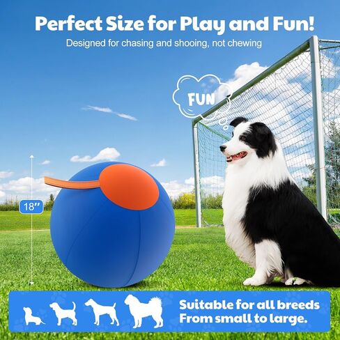 Happypaw 18 '' Herding Ball for Dogs - معدات رشيقة لعبة الكلاب المتينة للرعاة الأستراليين ، والماشية ، والكوليس الحدودية ، وسلالات صغيرة/medieum in Kuwait
