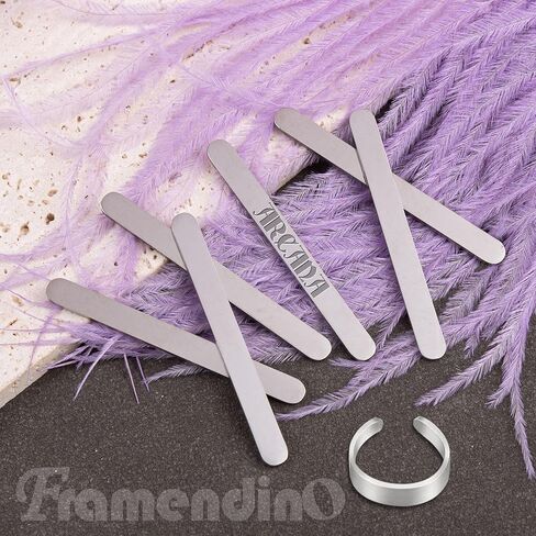 Framendino ، 20 حزمة ختم الفولاذ المقاوم للصدأ حلقة ثني فارغة لمجوهرات DIY صنع الفضة in Kuwait