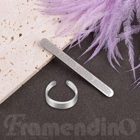 Framendino ، 20 حزمة ختم الفولاذ المقاوم للصدأ حلقة ثني فارغة لمجوهرات DIY صنع الفضة in Kuwait