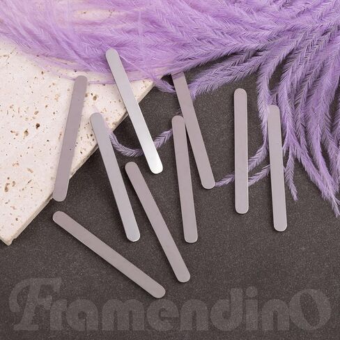 Framendino ، 20 حزمة ختم الفولاذ المقاوم للصدأ حلقة ثني فارغة لمجوهرات DIY صنع الفضة in Kuwait
