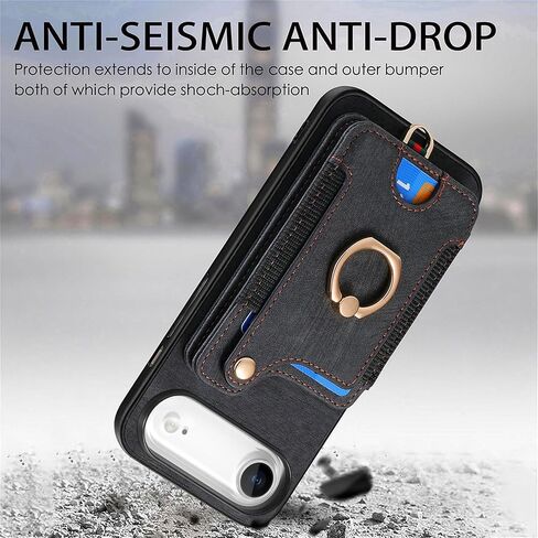 for iPhone 16 Pro Max Phone Case Wallet with Card Holder,PU Leather Flip Folio Case,RFID Blocking Ring Holder Kickstand Wrist Strap Magnetic Protective Women Men Cover for iPhone 16 Pro Max Purple in Kuwait