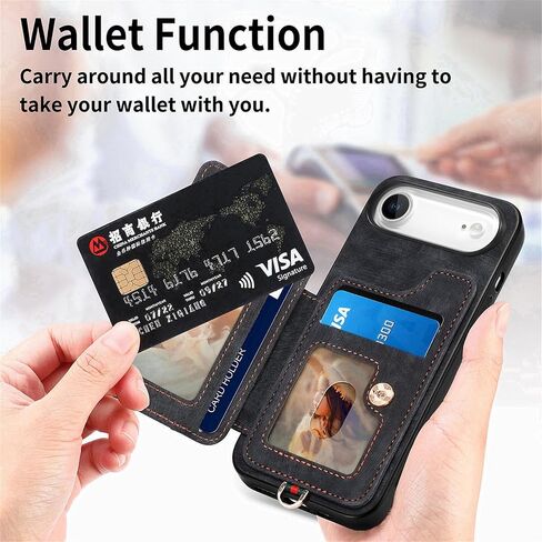 for iPhone 16 Pro Max Phone Case Wallet with Card Holder,PU Leather Flip Folio Case,RFID Blocking Ring Holder Kickstand Wrist Strap Magnetic Protective Women Men Cover for iPhone 16 Pro Max Purple in Kuwait