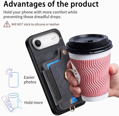 for iPhone 16 Pro Max Phone Case Wallet with Card Holder,PU Leather Flip Folio Case,RFID Blocking Ring Holder Kickstand Wrist Strap Magnetic Protective Women Men Cover for iPhone 16 Pro Max Purple in Kuwait