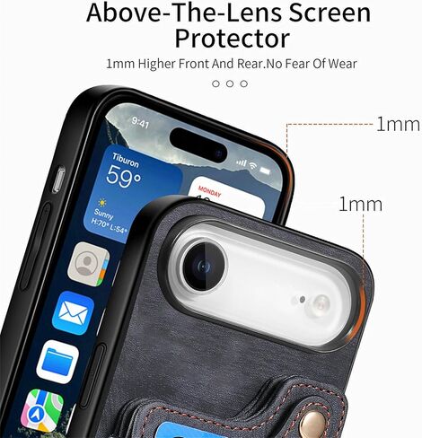 for iPhone 16 Pro Max Phone Case Wallet with Card Holder,PU Leather Flip Folio Case,RFID Blocking Ring Holder Kickstand Wrist Strap Magnetic Protective Women Men Cover for iPhone 16 Pro Max Purple in Kuwait