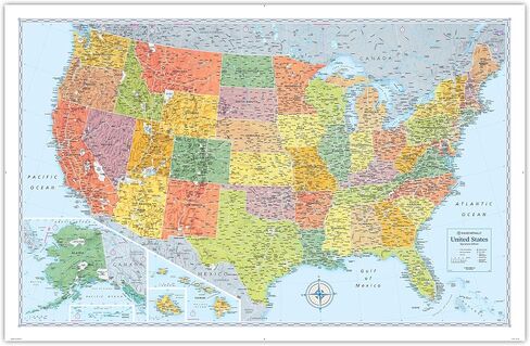 Rand McNally Signature Edition Map U.S. in Kuwait