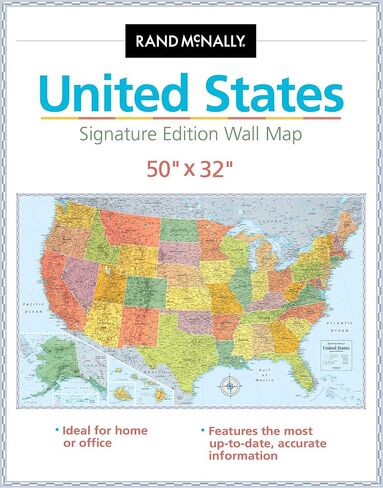 Rand McNally Signature Edition Map U.S. in Kuwait