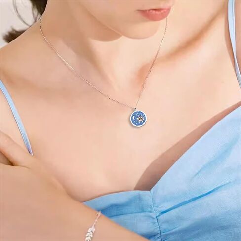 MALOYANVE Vintage Sun and Moon Drop Dangle Earrings for Women Girls Unique lightweight Handmade Retro Boho Antiqued Gold Silver Round coin Earrings for Women Girls Jewelry in Kuwait