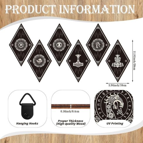 Nuenen 6 Pcs Farmhouse Home Wall Decor Eye Diamond Frame Wall Hanging Boho Modern Eye Art Prints Wooden Diamond Sign Style Decorations for Bedroom Living Room Bathroom Apartment in Kuwait