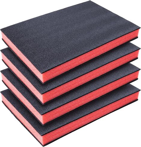 مربع الأدوات منظم Cuttable Polyurethane Craft Foam Pads 16x12x1.5 بوصة إدراج رغوة الظل ، طقم بطانة الأدوات السميكة الدرج (4 حزمة) in Saudi Arabia