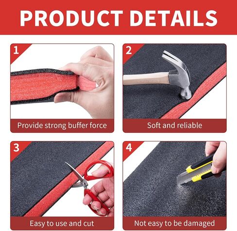 مربع الأدوات منظم Cuttable Polyurethane Craft Foam Pads 16x12x1.5 بوصة إدراج رغوة الظل ، طقم بطانة الأدوات السميكة الدرج (4 حزمة) in Saudi Arabia