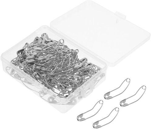 jojofuny 100pcs Curved Safety Pins for Quilting Sewing Crafting Bent Basting Pins Nickel-Plated Metal Quick Quilting Sewing Supplies in Saudi Arabia