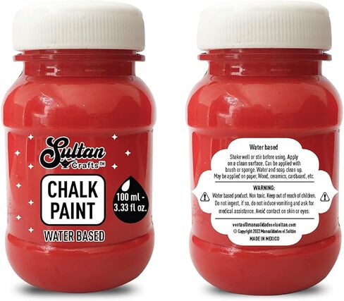 6-Piece Chalk Paint Kit - Premium Water-Based Matte Finish Paint for Furniture Restoration and Craft Projects - Fast Drying and Non-Toxic (100ml/3.3oz.) in Saudi Arabia