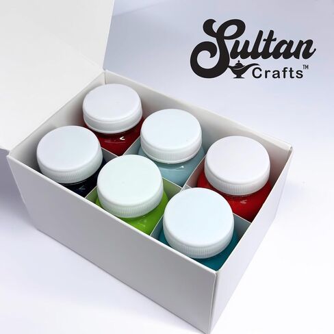 6-Piece Chalk Paint Kit - Premium Water-Based Matte Finish Paint for Furniture Restoration and Craft Projects - Fast Drying and Non-Toxic (100ml/3.3oz.) in Saudi Arabia