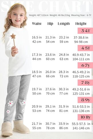 Cooraby 4 Pack Girls Winter Fleece Lined Leggings Girls Thick Warm Leggings Stretchy Thermal Tights Kid Winter Printed Pants in Saudi Arabia
