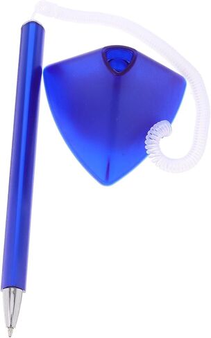 Secure Counter Pen with Spring Chain and Base Blue Gel Pen for Home Office and School Stylish Design and Robust Construction for Reliable Use in Saudi Arabia
