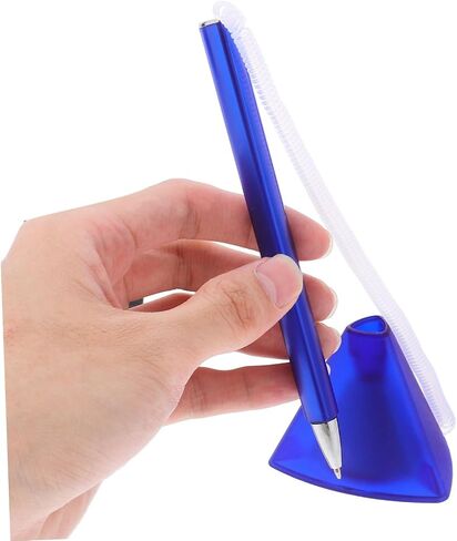 Secure Counter Pen with Spring Chain and Base Blue Gel Pen for Home Office and School Stylish Design and Robust Construction for Reliable Use in Saudi Arabia