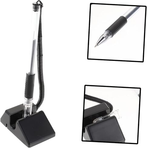 jojofuny 5Pcs Black Counter Pens Adhesive Base for Office Use 0.5mm Desktop Reception Pens Security Ink Writing Tools in Saudi Arabia