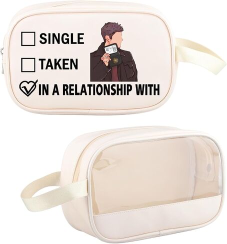 G2TUP Jensen هدية ملهمة للمواعدة العقلية Jensen A حقيبة مكياج Dean Winchester Fan حقيبة مستحضرات التجميل Jensen A Merch (Jensen A White Bag) in Saudi Arabia